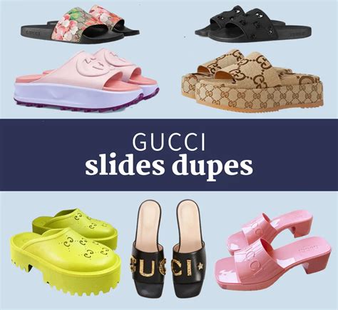 gucci pool slides replica|gucci platform slides dupe.